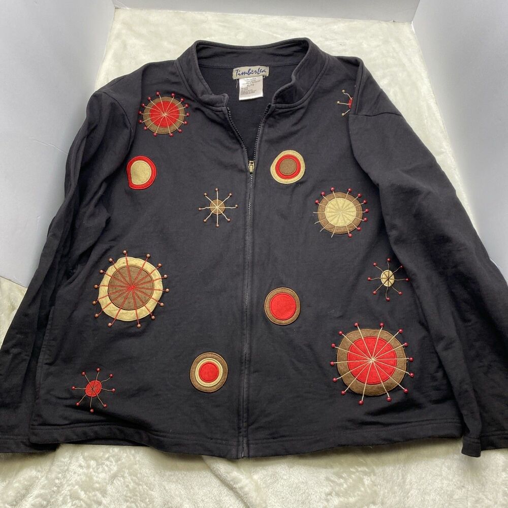 TimberLea Vintage Atomic MCM Style Full Zip Cotton Jacket - Women's XL